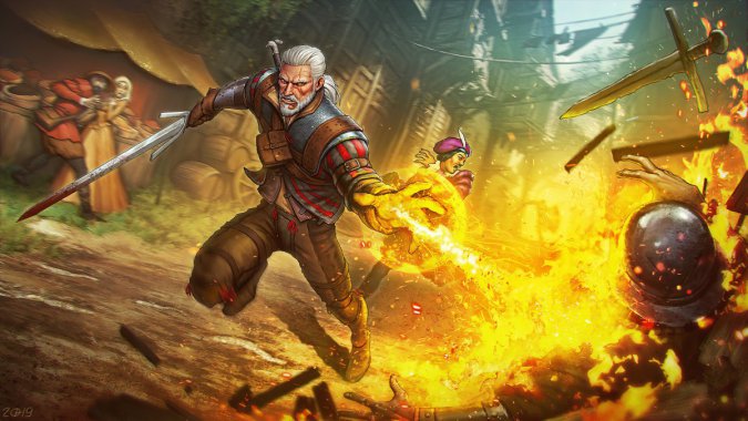 ʦ3-The Witcher3ս ׷  4KͼƬ