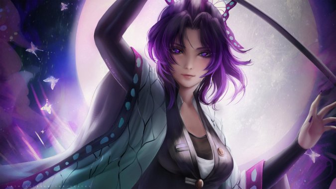 ������֮�С�������Kochou Shinobu��Ů�廭 4K��ϷͼƬ
