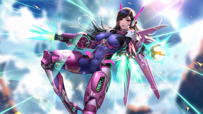 ��overwatch �����ȷ桷�ɰ�Ů�� Dva 4kͼƬ