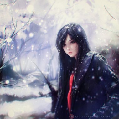 ��ѩ ����Ů�� Ψ��4k����ͼƬ