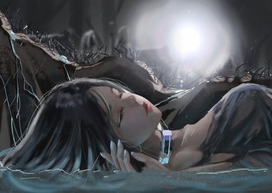 Ů�� ˮ �� Ψ���廭4k����ͼƬ