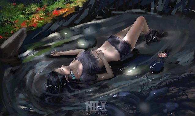 Ů�� Ұ�� ɭ�� Ψ���廭4kͼƬ