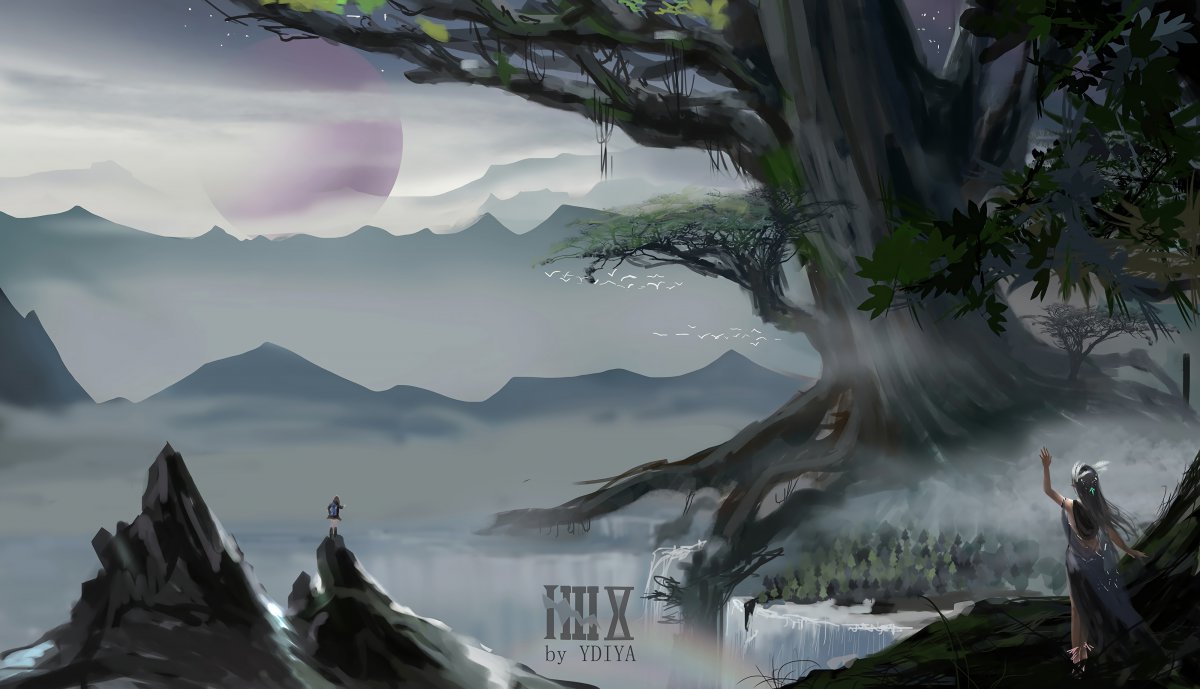 ɽˮ羰 ŮӰ   ٲ ɽ Ψ廭4kͼƬ