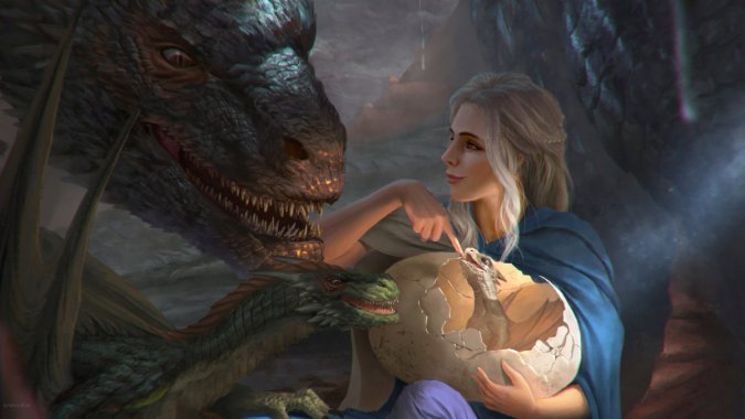 Khalessi With His Dragons 4kͼƬ