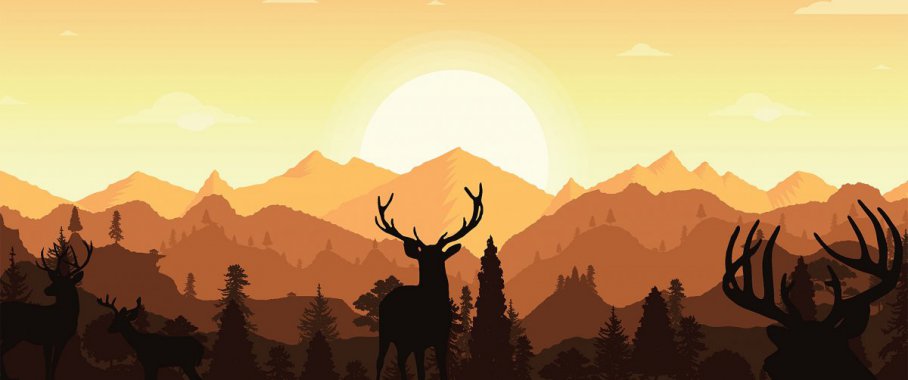 ����ɽ�ϵ�С¹�廭ͼƬ