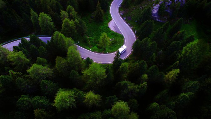 ������˹ɽ,ɭ��,��ľ,����,·,4k�羰ͼƬ