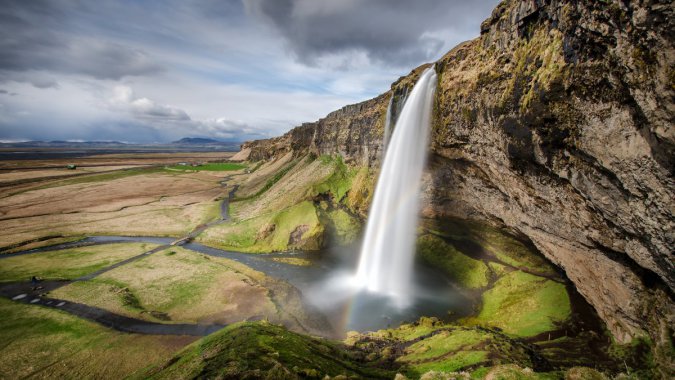 �������������ٲ�(Seljalandsfoss)4k�羰ͼƬ