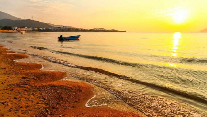 �ճ���ɳ̲������С������Ȼ���羰ͼƬ